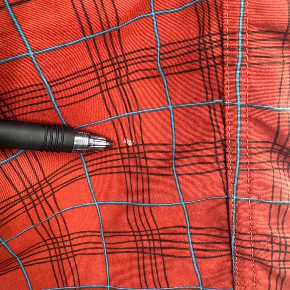 Patagonia Plaid Board Shorts Swim Trunks with Zipper Pocket Red Mens 30 - Picture 7 of 9